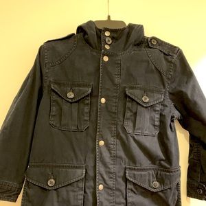 Gap cotton canvas hooded kids jacket